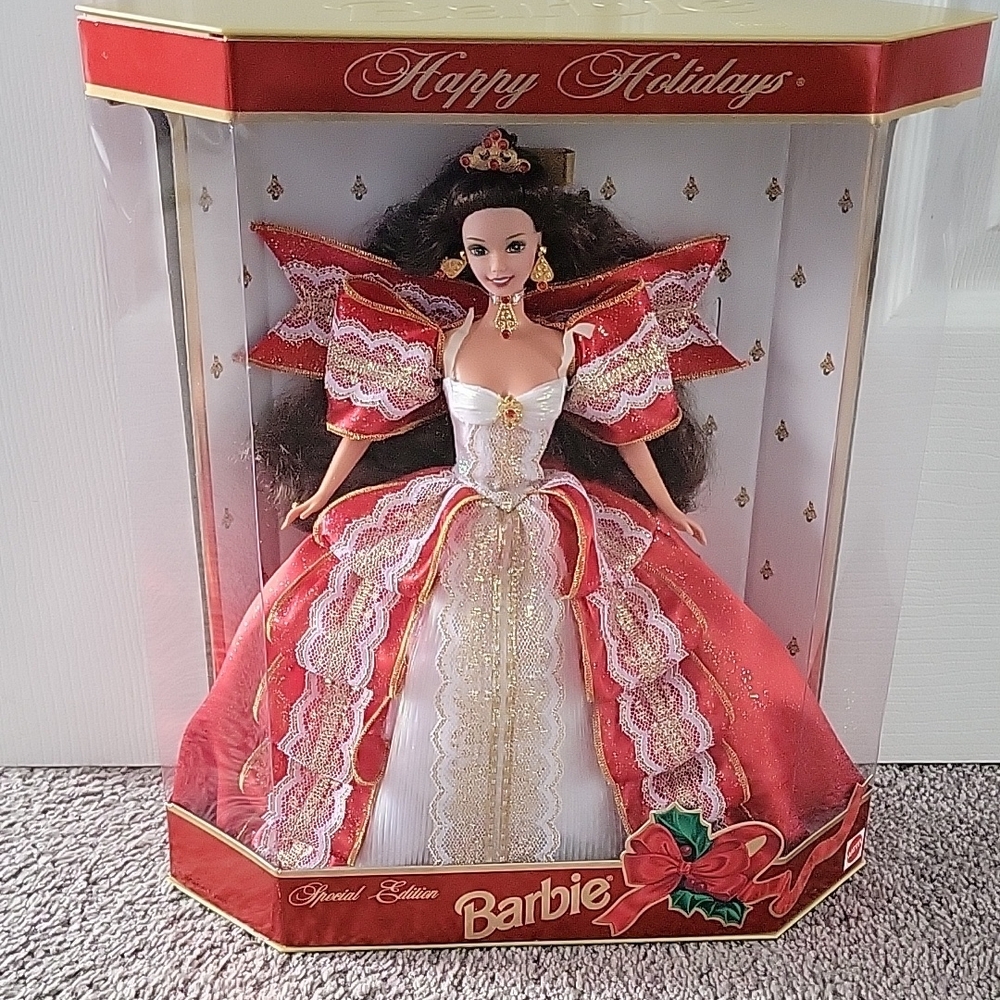 Barbie Holiday Decor Red and White Doll
